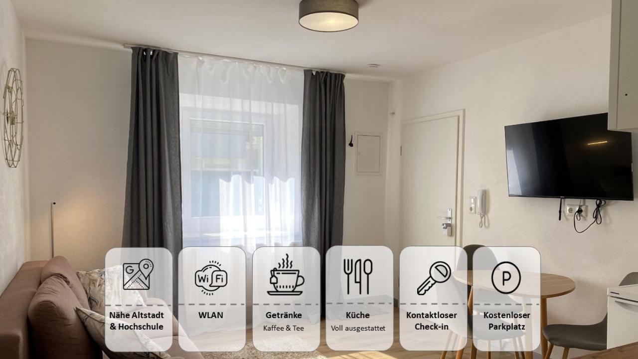 Modernes Apartment - Zentrale Lage - Kostenloses Parken アンベルク エクステリア 写真